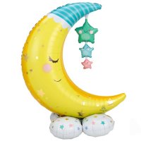 (image for) Moon & Stars Airloonz Large Foil Balloons