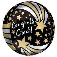 Congrats Grad Shooting Stars Orbz Foil Balloons