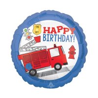 18" Happy Birthday First Responder Foil Balloons