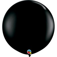 3ft Onyx Black Latex Balloons 2pk