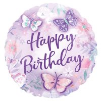 18" Flutter Happy Birthday Foil Balloons