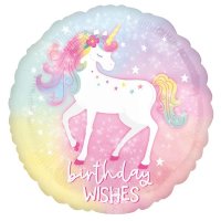 (image for) 18" Enchanted Unicorn Birthday Foil Balloons