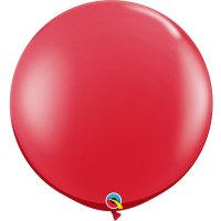 3ft Ruby Red Latex Balloons 2pk