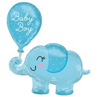 Baby Boy Elephant Supershape Balloons