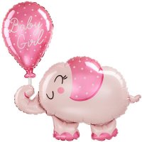 (image for) Baby Girl Elephant Supershape Balloons