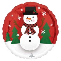 (image for) 18" Smiley Snowman Foil Balloons