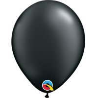 11" Pearl Onyx Black Latex Balloons 100pk