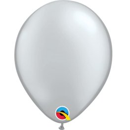 (image for) 16" Metallic Silver Latex Balloons 50pk