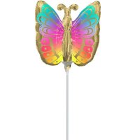 (image for) 14" Colorful Butterfly Air Fill Foil Balloons