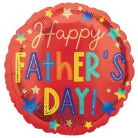 (image for) 18" Fathers Day Stars Foil Balloons