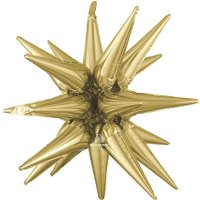 (image for) White Gold 3D Magic Star Large Foil Balloons