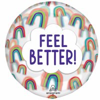 (image for) 18" Feel Better Rainbows Clearz Balloons