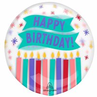 18" Happy Birthday Candles Clearz Balloons