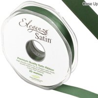 (image for) Sage Green Double Faced Satin Ribbon 15mm x 20m