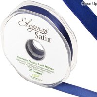 (image for) Midnight Blue Double Faced Satin Ribbon 15mm x 20m