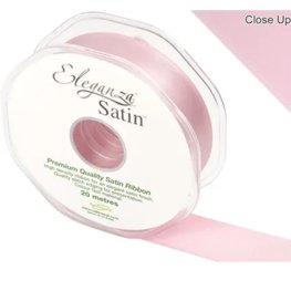 (image for) Light Pink Double Faced Satin Ribbon 25mm x 20m