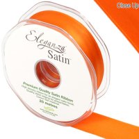 (image for) Orange Double Faced Satin Ribbon 25mm x 20m