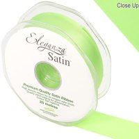 (image for) Lime Green Double Faced Satin Ribbon 25mm x 20m