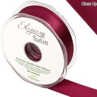 (image for) Burgundy Double Faced Satin Ribbon 25mm x 20m