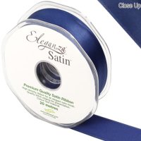 (image for) Midnight Blue Double Faced Satin Ribbon 25mm x 20m