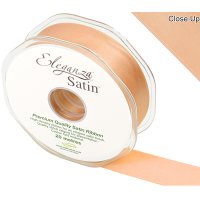 (image for) Peach Double Faced Satin Ribbon 25mm x 20m