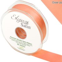 (image for) Coral Double Faced Satin Ribbon 25mm x 20m