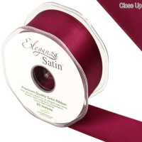 (image for) Burgundy Double Faced Satin Ribbon 38mm x 20m