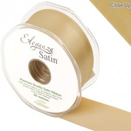 Gold Double Faced Satin Ribbon 38mm x 20m