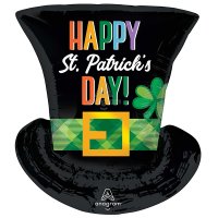 (image for) St Patrick's Day Top Hat Supershape Foil Balloons