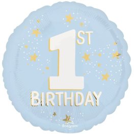 (image for) 18" Little Mister Onederful 1st Birthday Foil Balloons