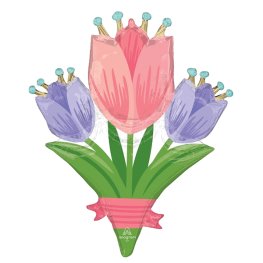 (image for) Spring Cheer Tulips Supershape Balloons