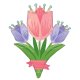 (image for) Spring Cheer Tulips Supershape Balloons