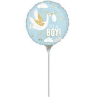 (image for) 9" Special Delivery Baby Boy Air Fill Foil Balloons