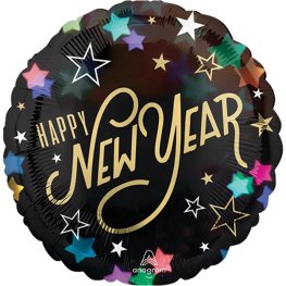 (image for) 18" Happy New Year Starlight Foil Balloons