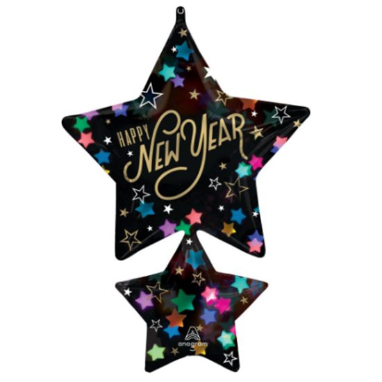 (image for) Happy New Year Starlight Supershape Balloons