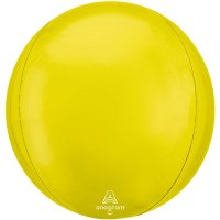 (image for) 15" Vibrant Yellow Orbz Foil Balloons