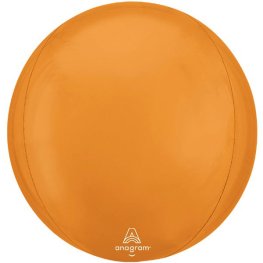 (image for) 15" Vibrant Orange Orbz Foil Balloons