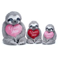 25cm Sloth With I Love You Heart
