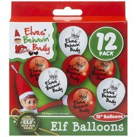 10" Elf Latex Balloons 12pk