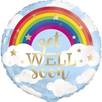 (image for) 18" Rainbow Get Well Soon Foil Balloons