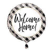 18" Welcome Home Gingham Foil Balloons