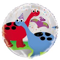 (image for) 18" Party Dinosaur Round Foil Balloons