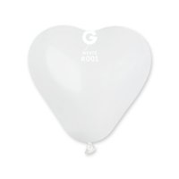 (image for) 6" White Heart Latex Balloons 100pk