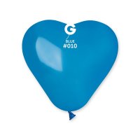 (image for) 6" Blue Heart Latex Balloons 100pk