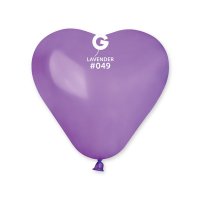 (image for) 6" Lavender Heart Latex Balloons 100pk