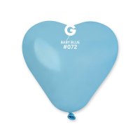 (image for) 6" Baby Blue Heart Latex Balloons 100pk