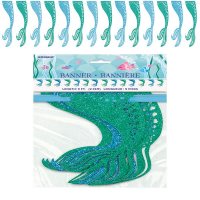Glitter Mermaid Tail Banner