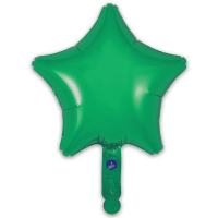 (image for) 9" Green Star Self Sealing Foil Balloons 5pk