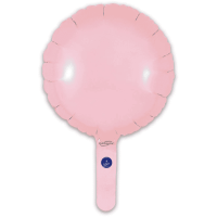 9" Matte Pink Round Self Sealing Foil Balloons 5pk