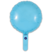 9" Matte Blue Round Self Sealing Foil Balloons 5pk